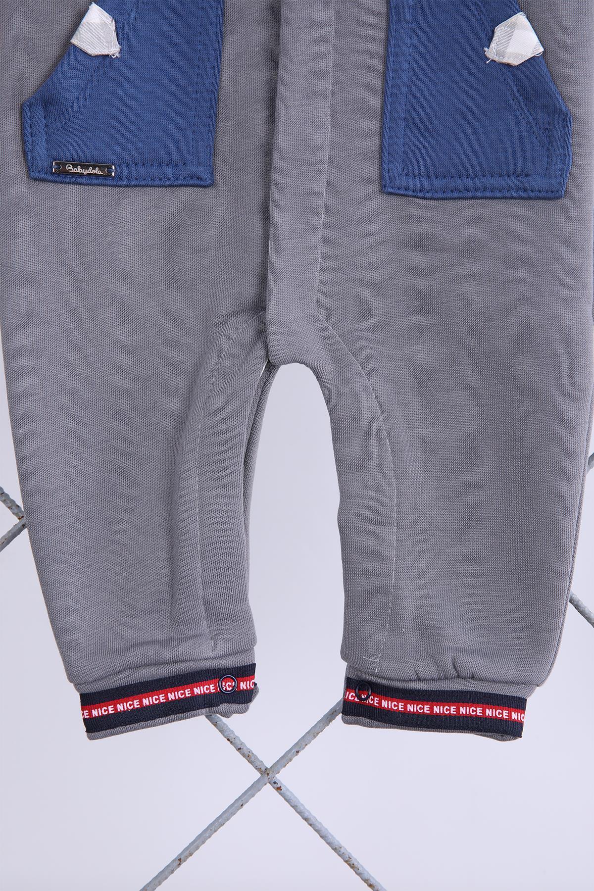 Babydola Erkek Bebek Çocuk Tulum Şardonlu Kalın Kapşonlu ve Cepli 12644 fotoğrafı 5 (önizleme)