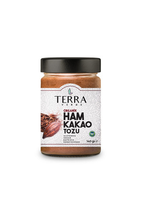 Terra Verde Organik Ham Kakao Tozu 140 gr (Glutensiz)
