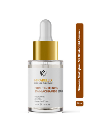 Mirabellix Niasinamid Serum %5 – Gözenek Sıkılaştırıcı, Yağ Dengeleyici, Çink...
