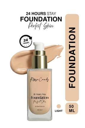 Rose Candy Doğal&Mat Bitiş | 24 Saat Kalıcı | Yüksek Kapatıcılık | Light | Fo...