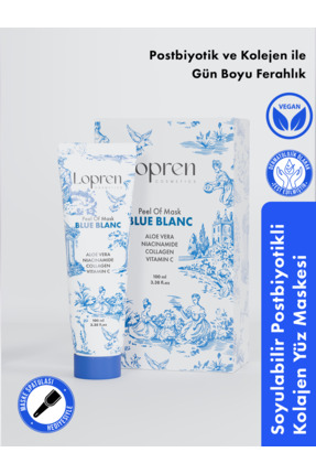 Lopren Blue Blanc Soyulabilir Postbiyotik Kolajen Jel Yüz Maskesi 100 ML