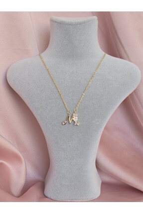 Glamluxe Çelik harf kolye (M) harfi