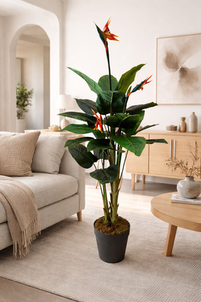 MAKİ DEKOR YAPAY ÇİÇEKLİ STARLİÇE 150 CM 3 GÖVDELİ 21 YAPRAKLI MODERN SALON,O...