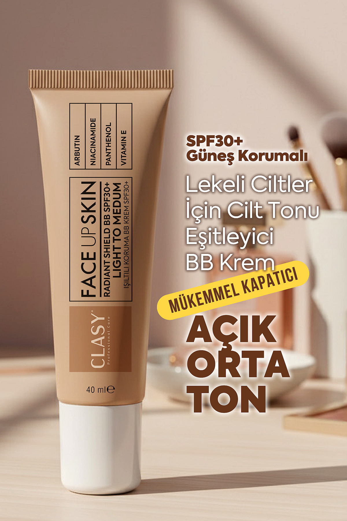 Clasy Care Face Up Skin Light to Medium SPF30+ BB Cream - Fiyatı, Yorumları