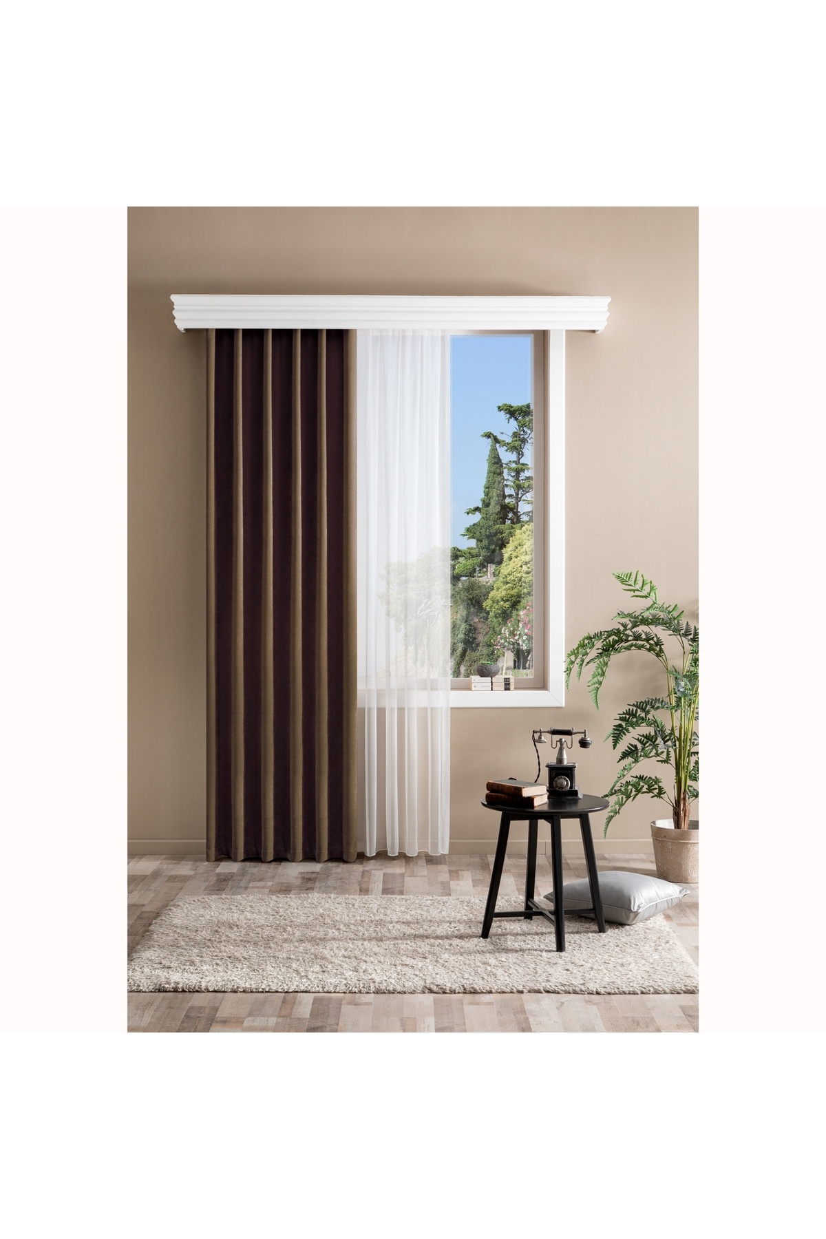 Bright Ready Background Curtain Smoked 150x260 cm