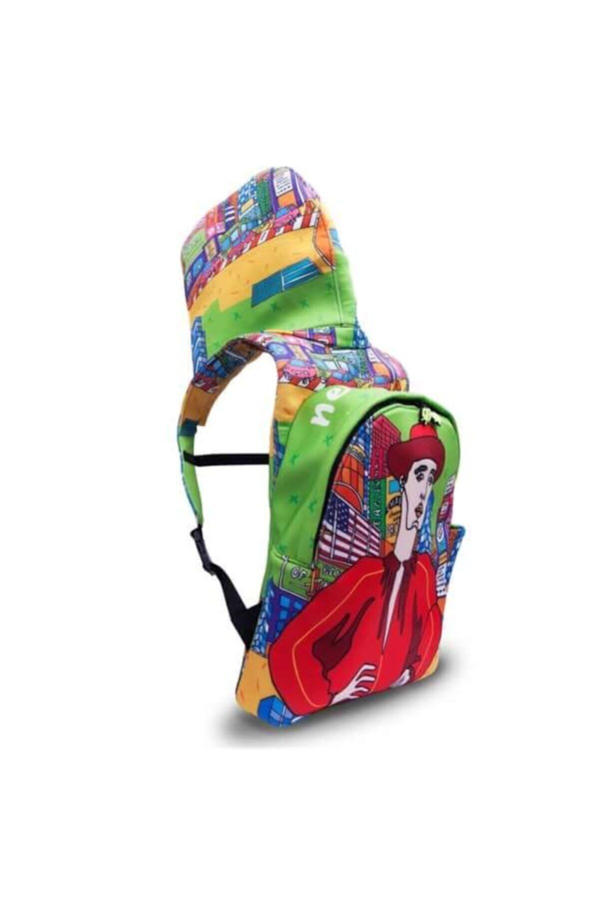 New York İkigai City Series Back to School Detachable Hooded Lightweight Large School Backpack