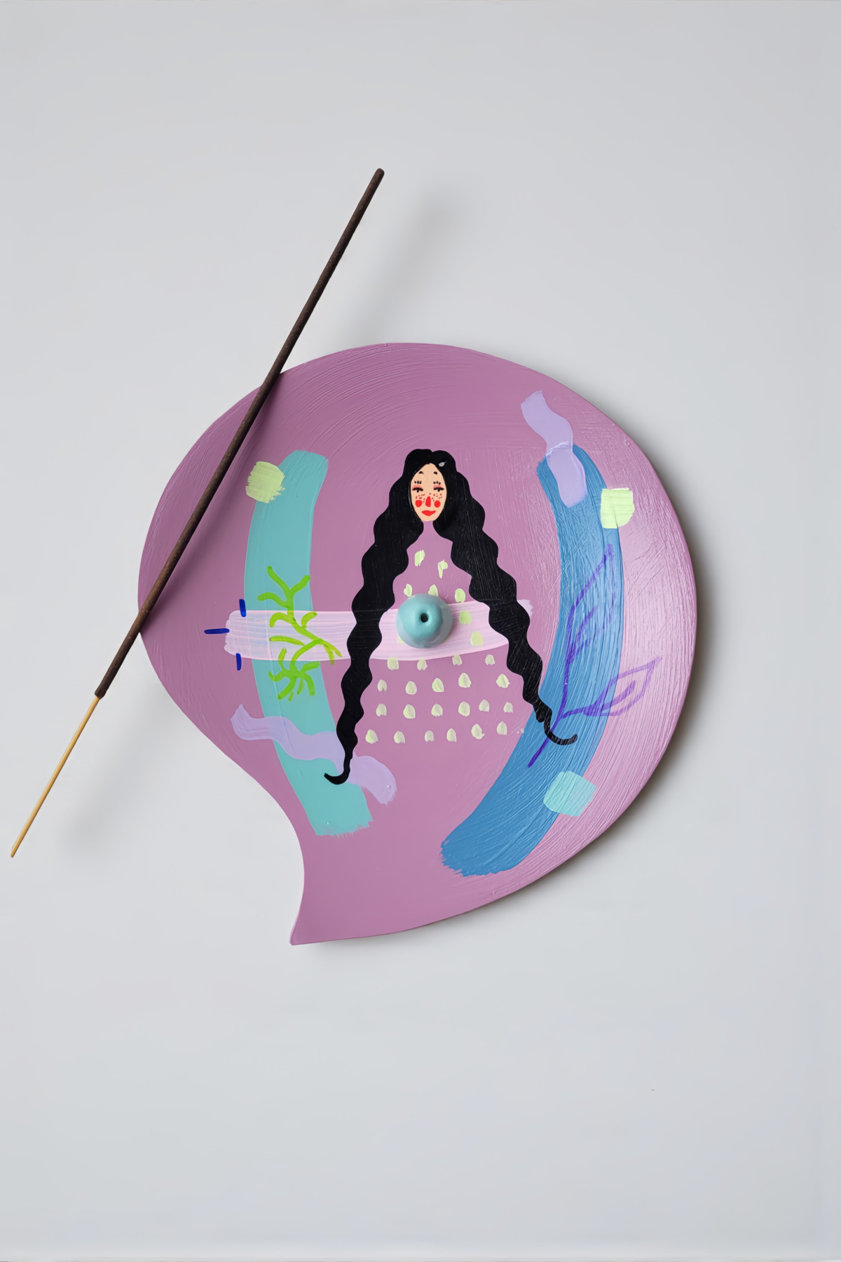 Ceramic Incense Holder | Ilya | Handmade | XL | Multicolor | Unique | Artistic