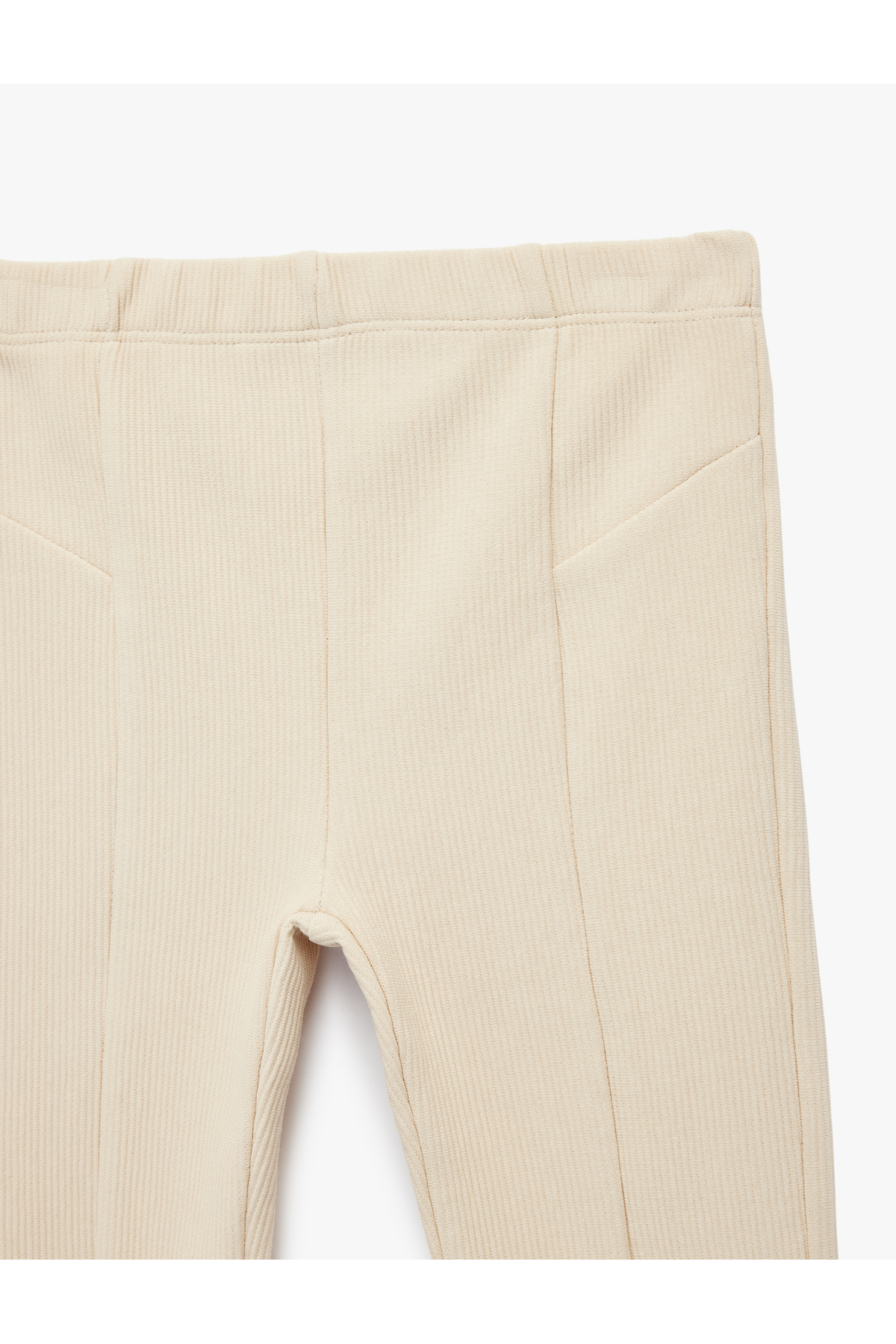 Koton Pamuklu Dikiş Detaylı İspanyol Paça Tayt fotoğrafı 3 (önizleme)