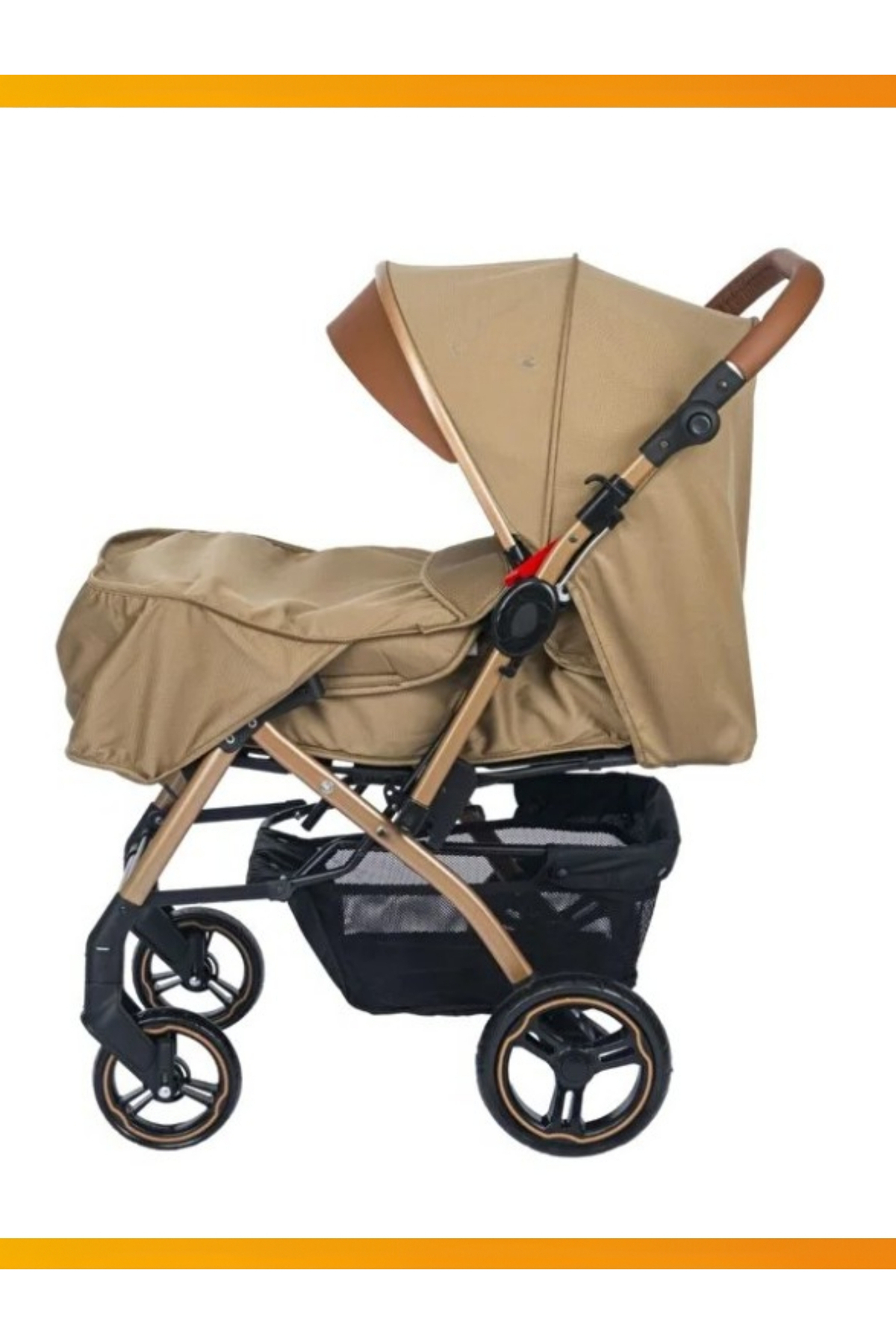 modabebekler Çift Yönlü Bebek Arabası, Tam Yatarlı, Geniş Sepetli Konforlu yağmurluk hediyeli fotoğrafı 5 (önizleme)