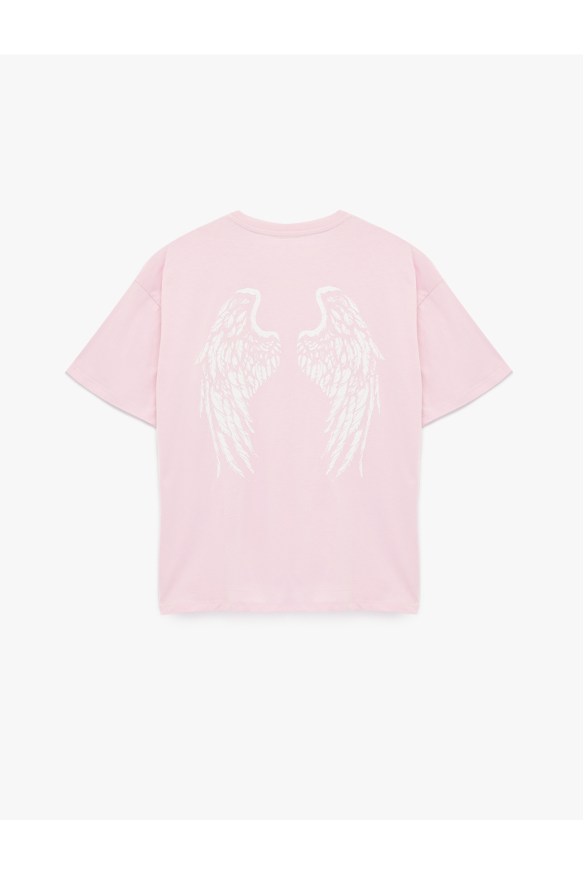 Koton Rahat Kalıp Baskılı Pembe Kadın T-Shirt 6SAL10099IK görsel 4
