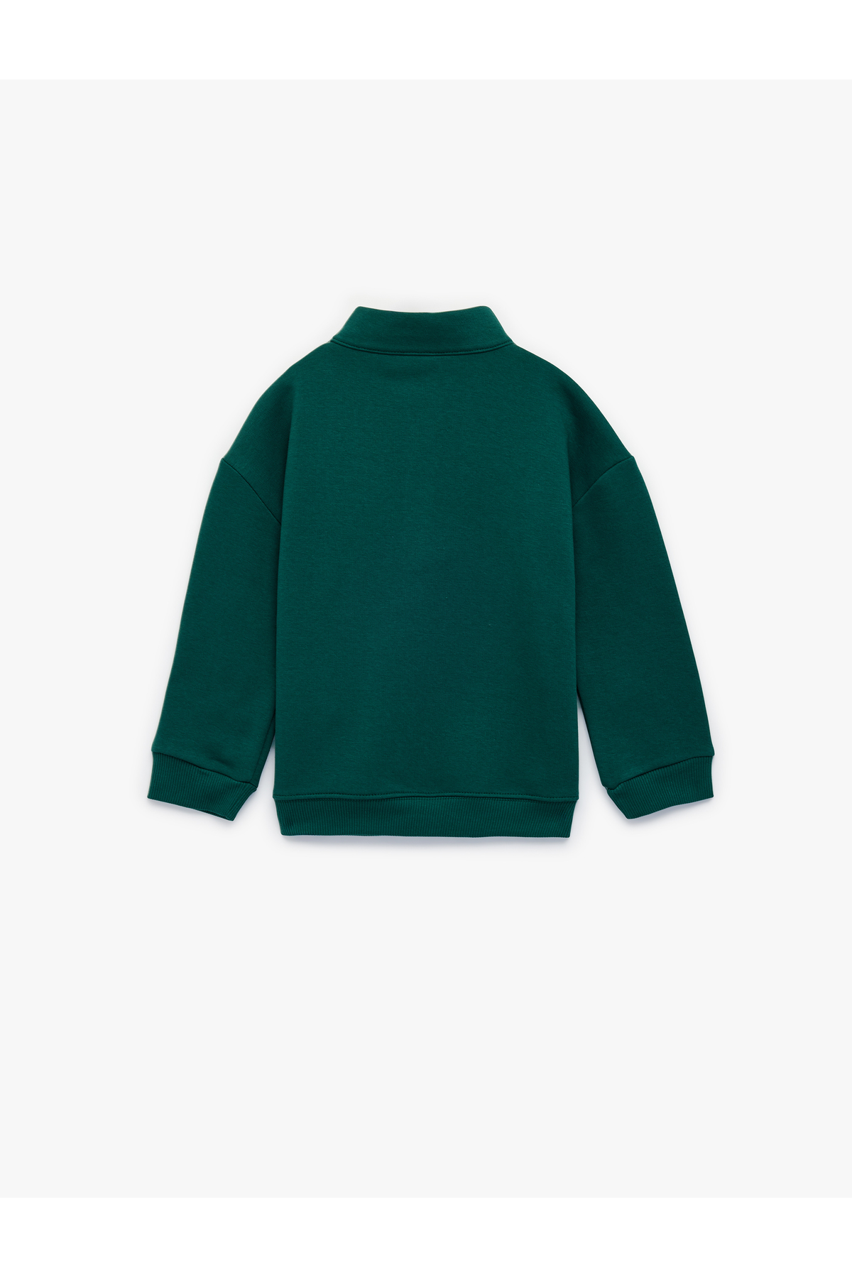 Koton Pamuklu Uzun Kollu Yarım Fermuarlı Dik Yaka Sweatshirt fotoğrafı 3 (önizleme)