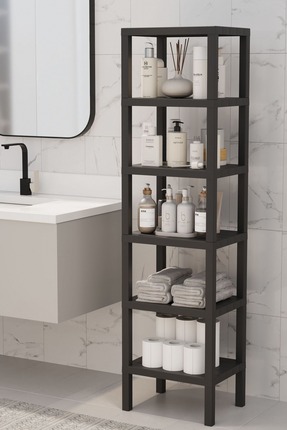 Evalins Vera 6 Katlı Modern Raf Ünitesi: Çok Amaçlı Banyo, Balkon ve Mutfak D...