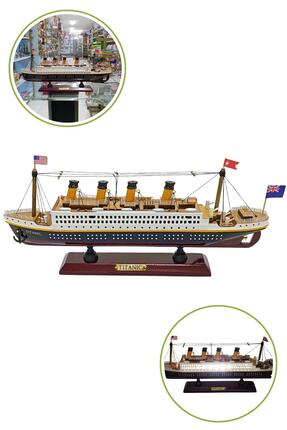 Dünyadan Hediyeler Titanik Led Işıklı Ahşap Model 35cm Titanic Gemi Koleksiyo...