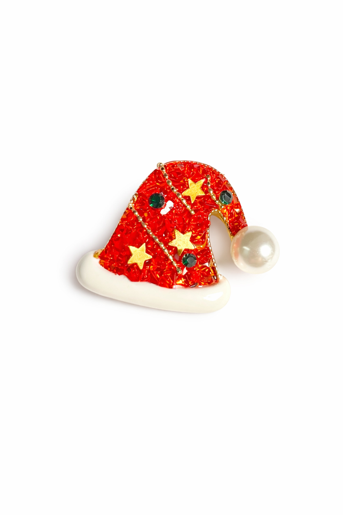 Santa’s Magic" Noel Baba Şapkası Temalı Broş