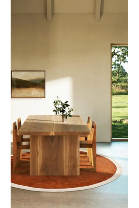 Halispecial Alera-Kiremit-Yuvarlak-Oturma Odası-Mutfak-Modern-Kilim-Yıkanabil...