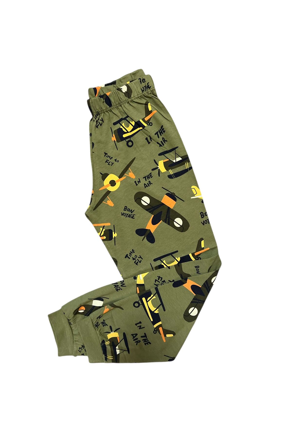 İsobel Kids HAKİ YEŞİLİ HELİKOPTER DESENLİ %100 PAMUK SÜPREM KUMAŞ ERKEK ÇOCUK PİJAMA TAKIMI fotoğrafı 5 (önizleme)