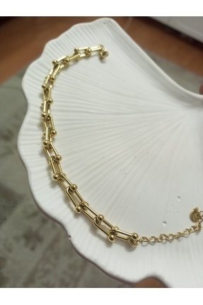 AYKE AKSESUAR Çelik Gold Tifany Bileklik