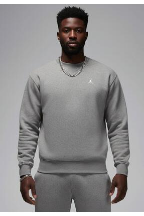 NEBEKA JORDAN NAKIŞLI SWEATSHIRT GRİ