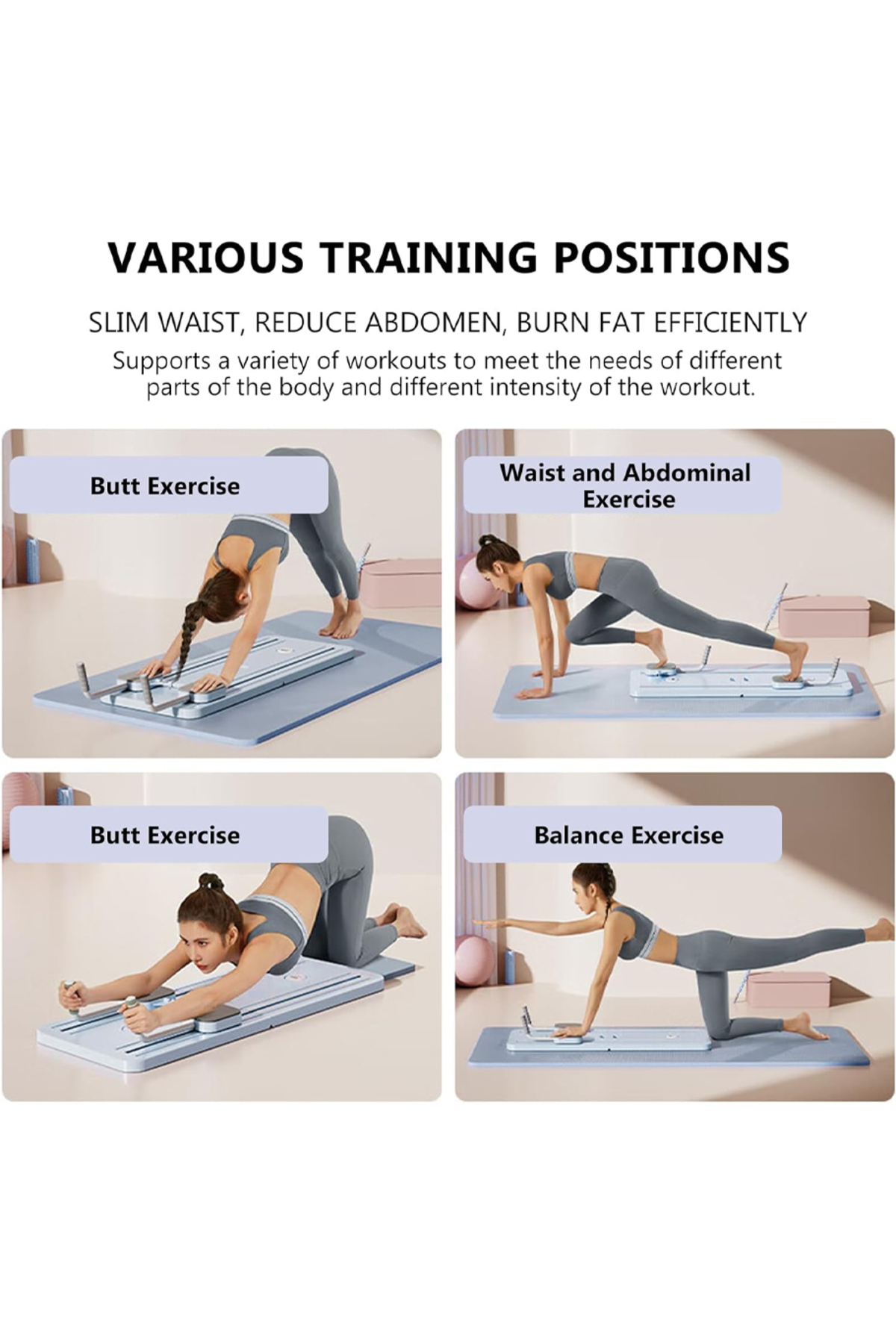 لوح تمارين متعدد الوظائف قابل للطي، جهاز بيلاتس لش...