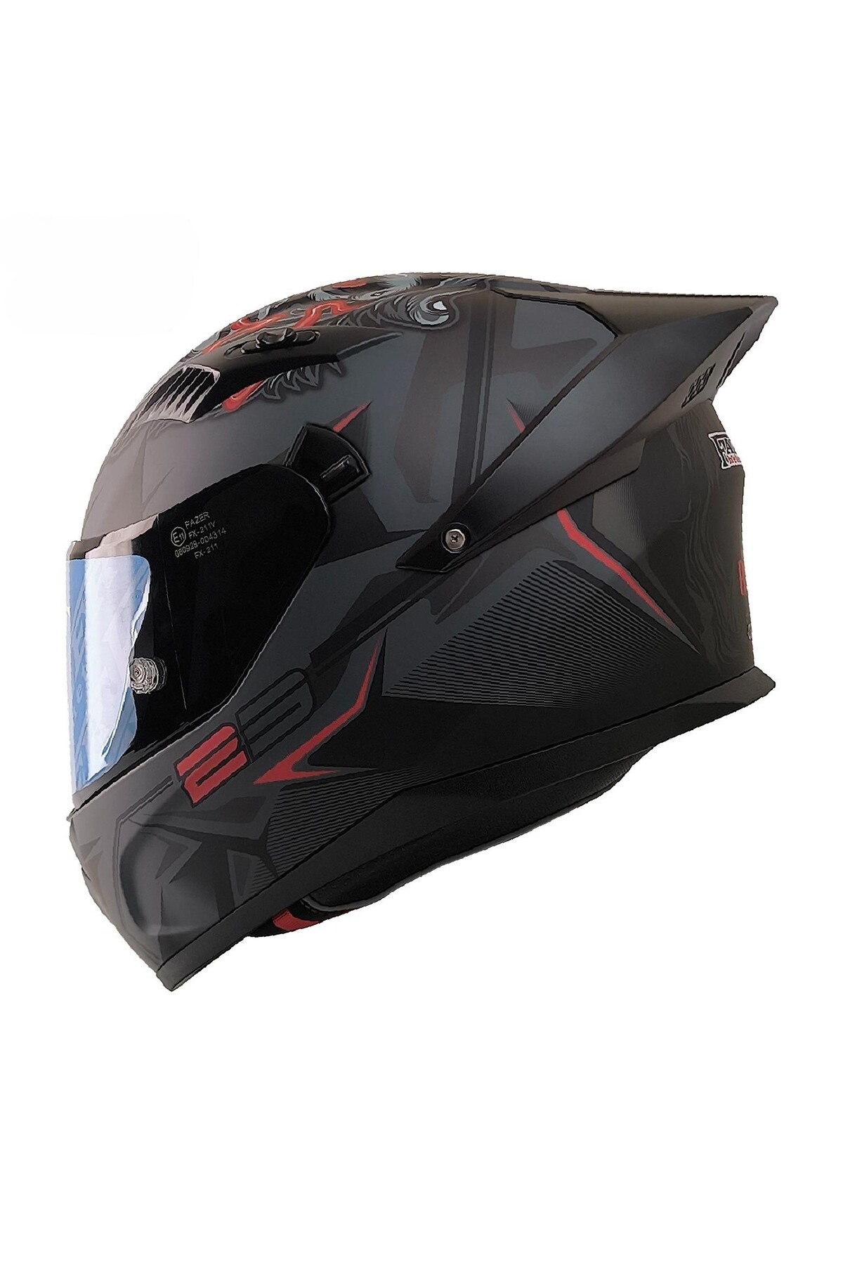 FAZER FX-211X FULL FACE GÜNEŞ VİZÖRLÜ KASK (BEAST BLACK)