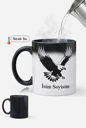 Kupa Bayerdizayn Kartal Figürlü Kişiye Özel İsim Baskılı Isıya Duyarlı Sihirli