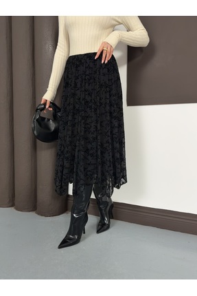 Nazline Tül Asimetrik Etek