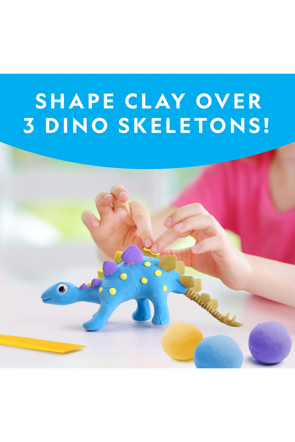 کیت مدل‌سازی دایناسور با گل رس