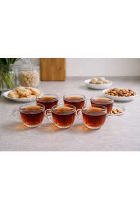 RASHA COLLECTION 6Lı Kulpu Çay Fincanı