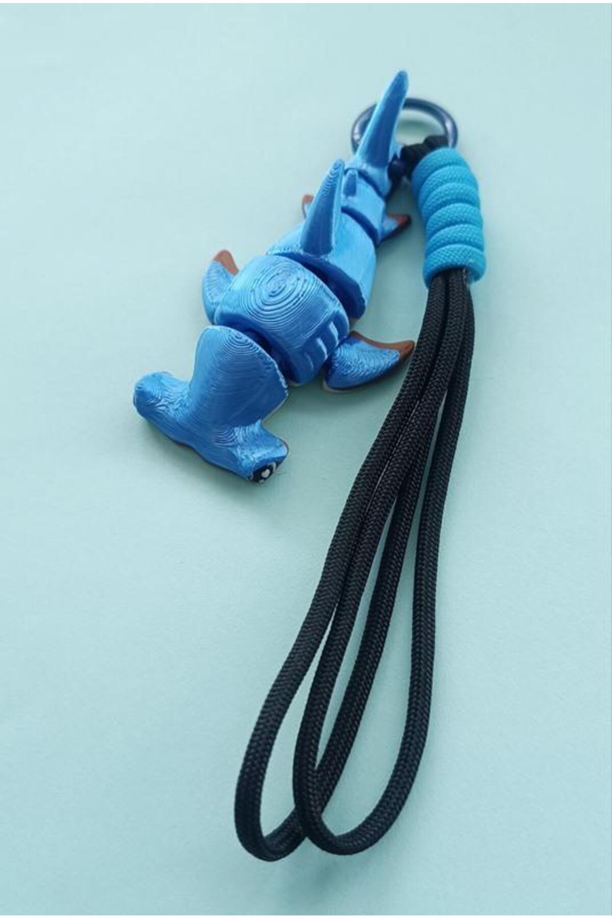 Hd Marketim Anahtarlık Çanta Süsü Büyük Çekiç Başlı Köpek Balığı Oynar Eklem Oyuncak Yılbaşı Doğum Günü Hediye fotoğrafı 3 (önizleme)