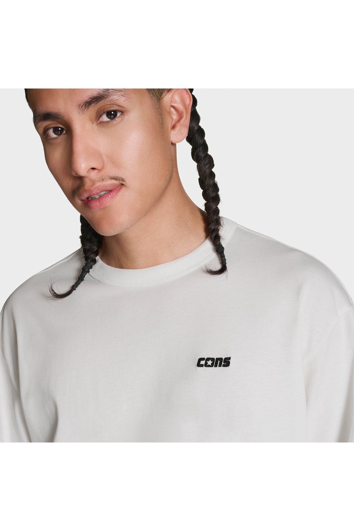 Converse CONS Erkek Beyaz Loose Fit T-Shirt görsel 5