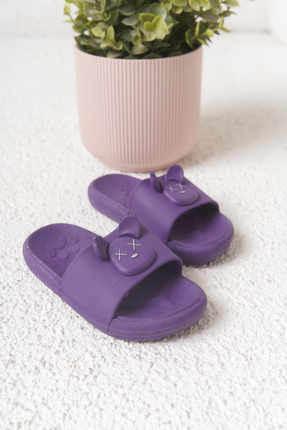 Rexven Erkek/Kız Çocuk Lila Kaydırmaz Tabanlı Hayvan Figürlü Günlük Rahat Yaz...