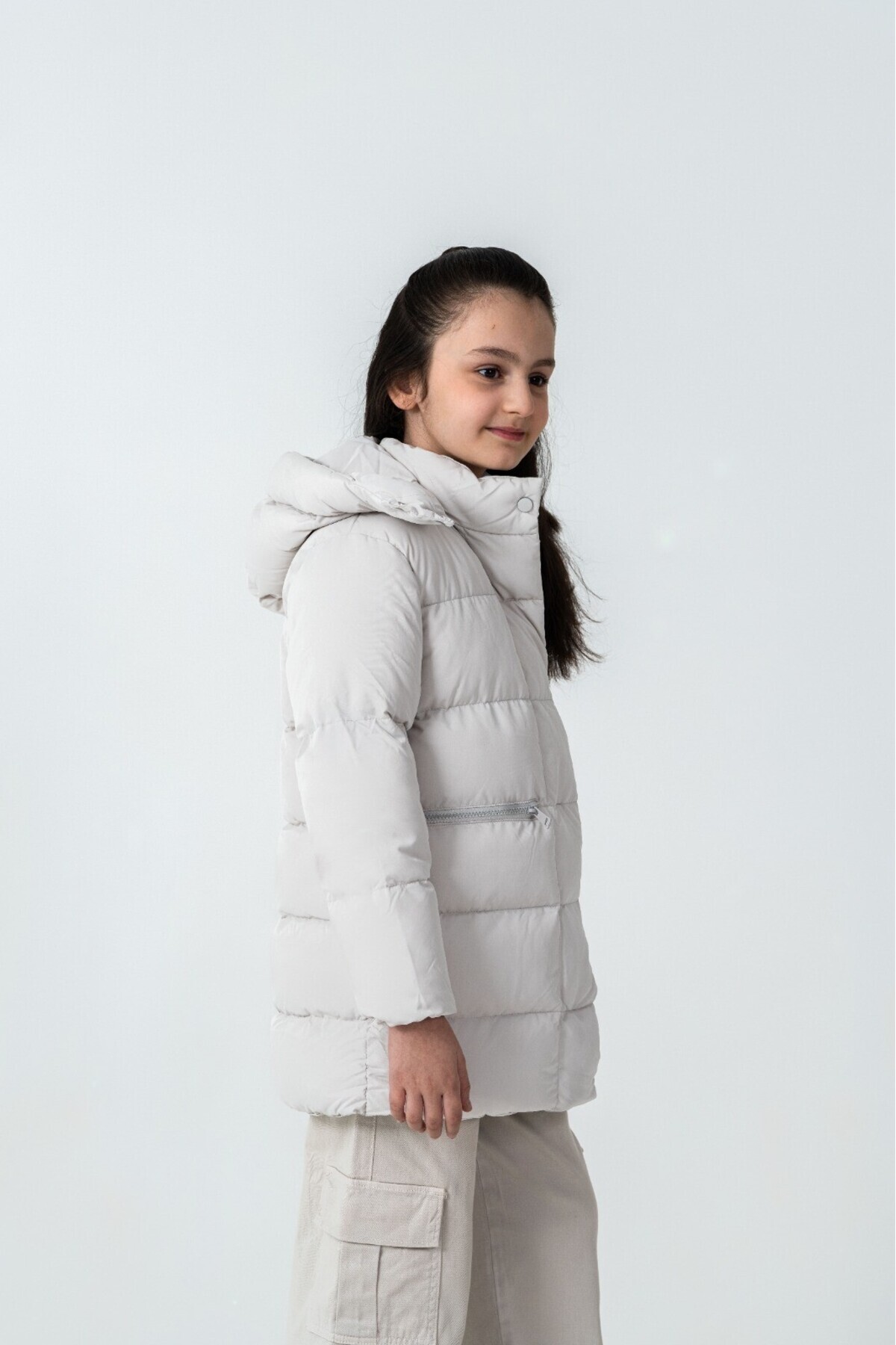 g-serko Kız Kaban Taş Rengi 11-14 Yaş fotoğrafı 4 (önizleme)