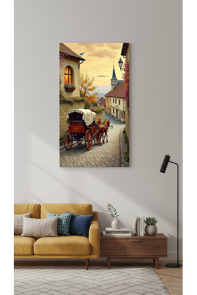 YTD ART DESİGN Sokak Temalı Kanvas Tablo Dikey Tasarım