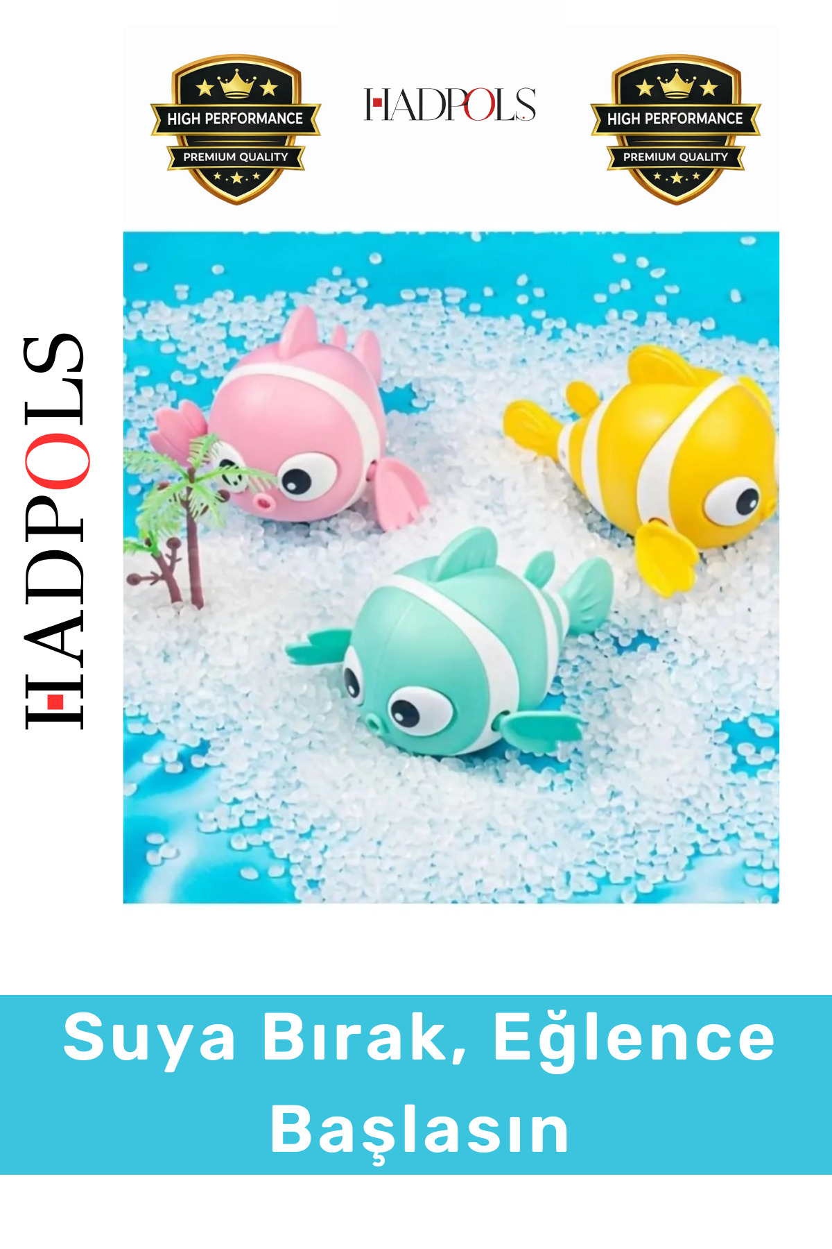 HadPols #BanyoOyuncağı Kurmalı Sağlam Yüzen Balık Hareketli Bebek Küvet Havuz Eğlencesi Pilsiz Su Oyuncağı fotoğrafı 4 (önizleme)