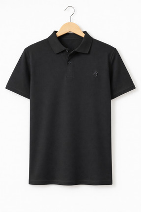 E&A WEAR Siyah Polo Yaka T-shirt