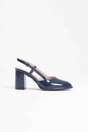 Genel Markalar Lacivert Rugan Kadın Topuklu Ayakkabı TR18MS18C