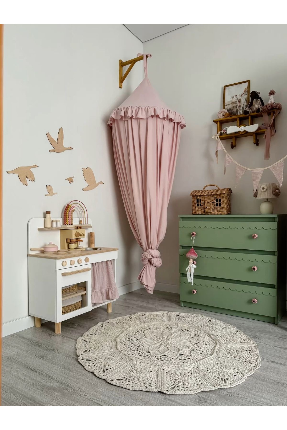 Hubb Müslin pamuk Cibinlik/ beşik cibinliği/ oyun çadırı/ okuma köşesi/ canopy fotoğrafı 5 (önizleme)