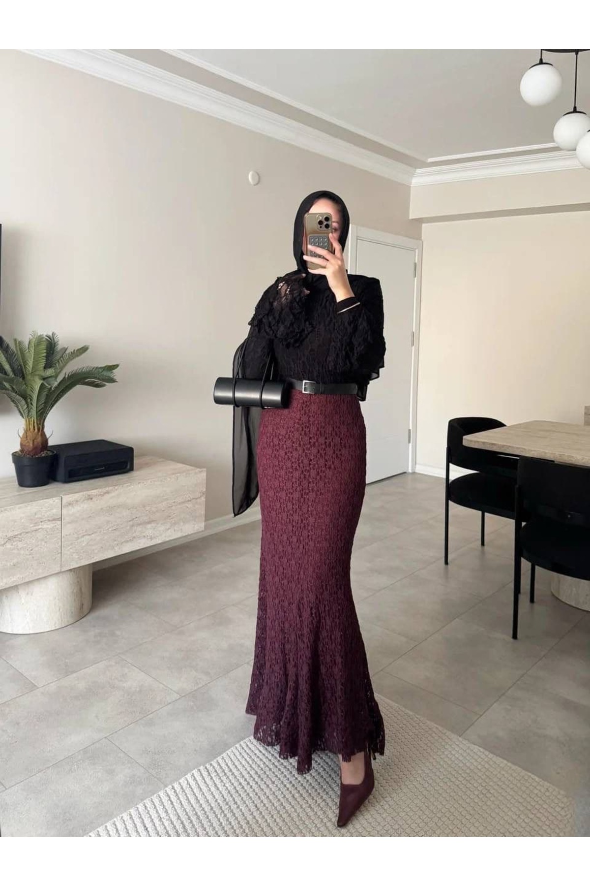 ZARERA  Dantel Etek Astarlı