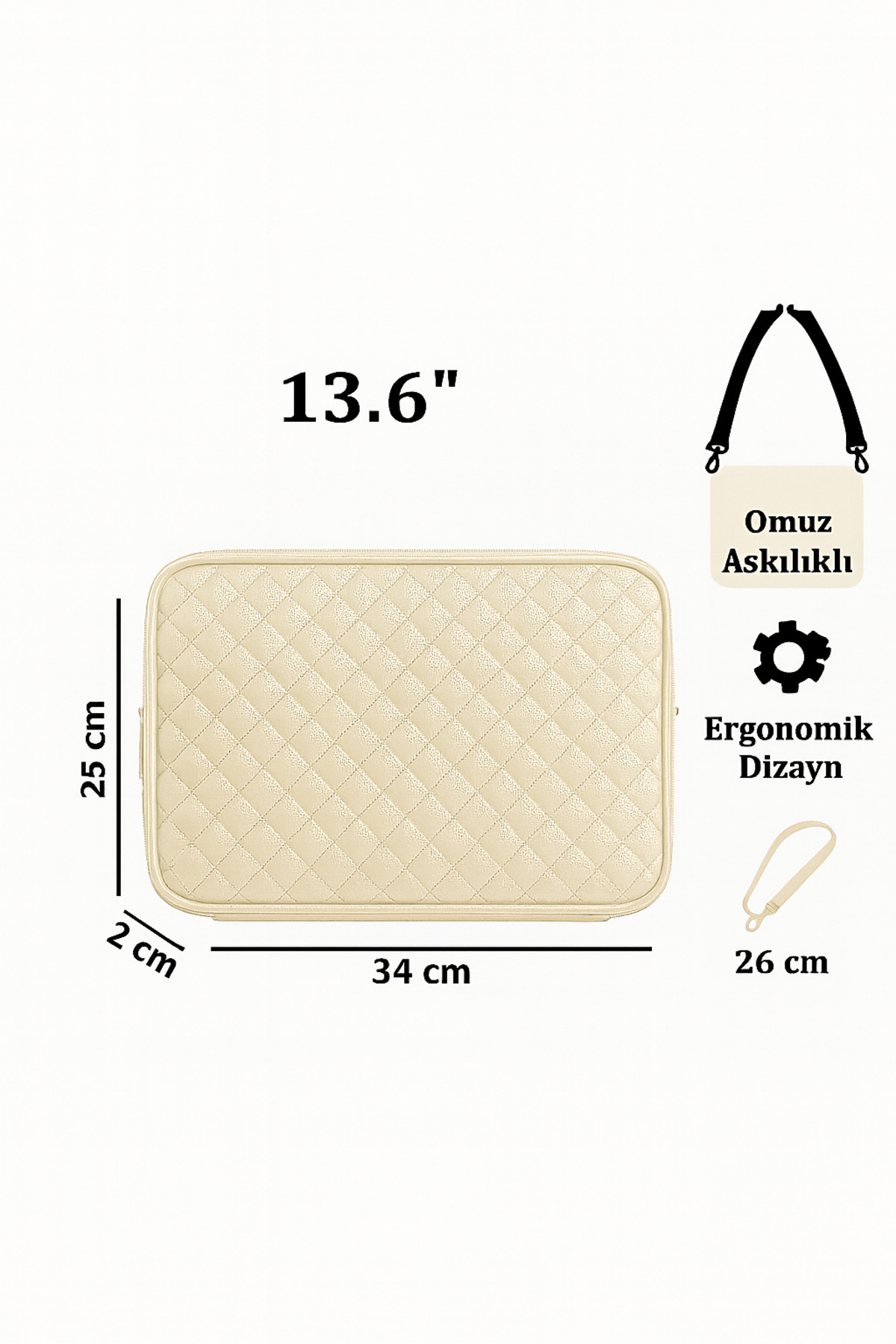 Moda West  Macbook Air Pro 13.3" Ve 14" Inç Laptop Notebook Tabletlere Uyumlu Evrak Dosya Bilgisayar Çantası - Görsel 4