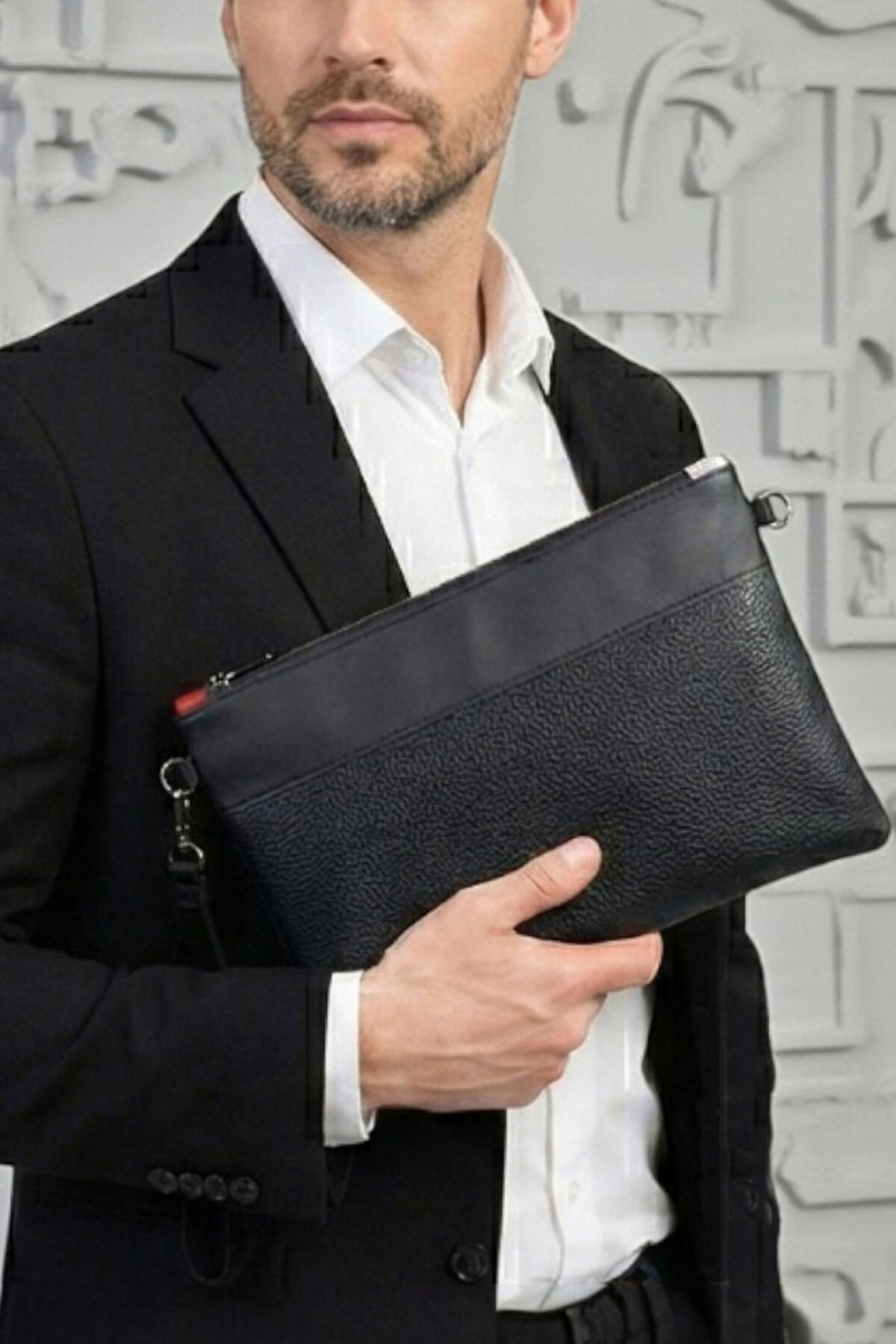 Lederax Suni Deri Clutch Çanta Portföy Çanta LD629