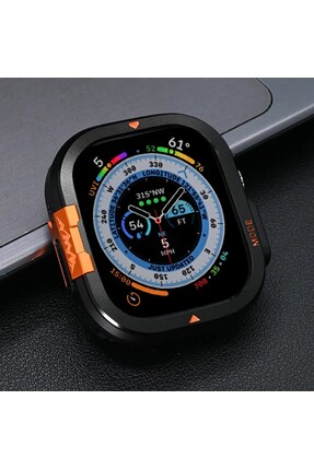FIRSATTAN Watch Ultra / Ultra 2/3 49 mm Metal Kasa + Curved Glass Kırılmaz Cam