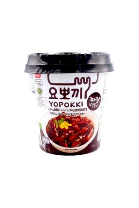samyang Yopokki Instant Rice Cake Cup: Jjajang Black Bean Paste Kore Helal