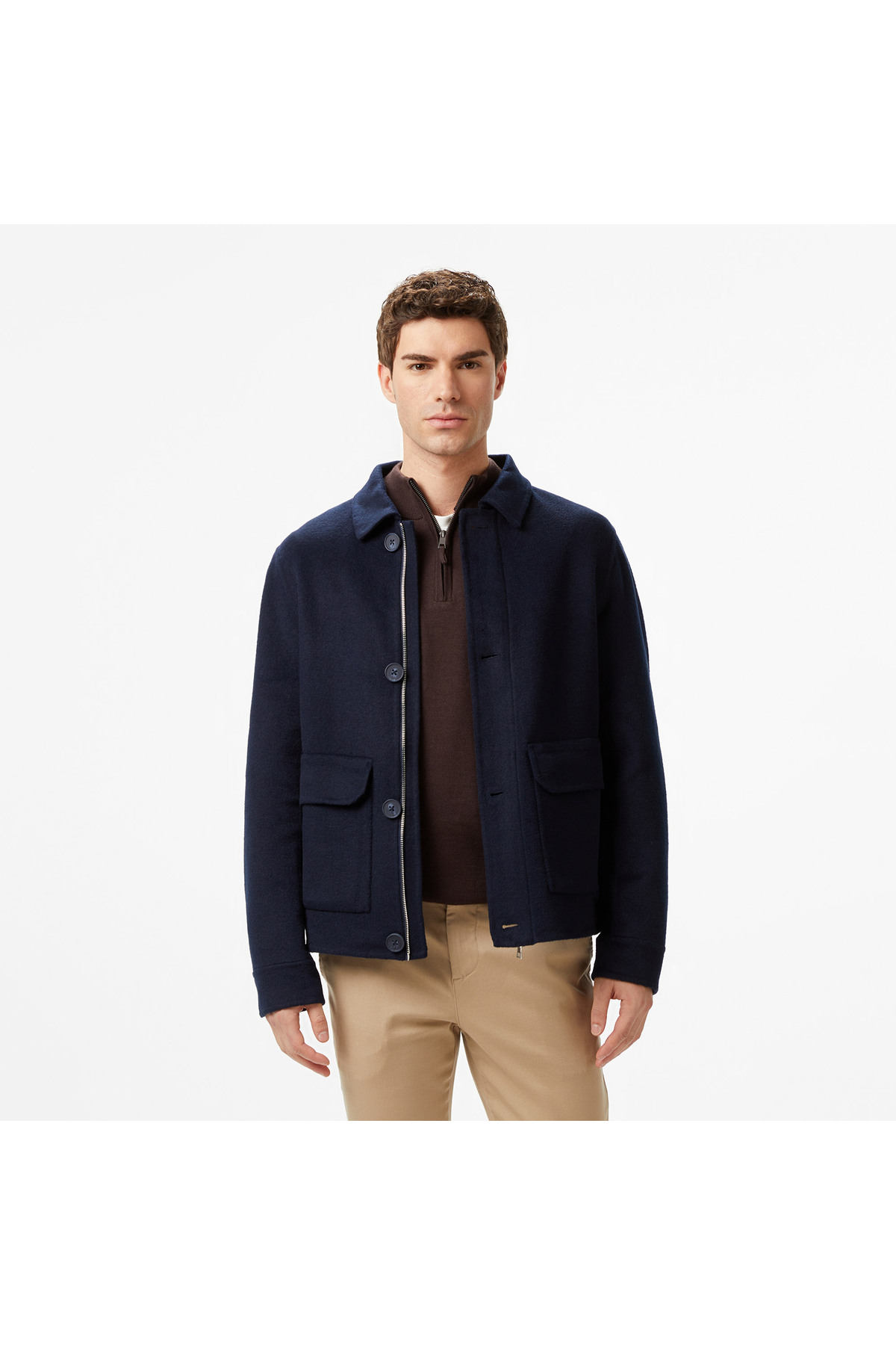 Nautica Erkek Lacivert Regular Fit Kaşe Ceket