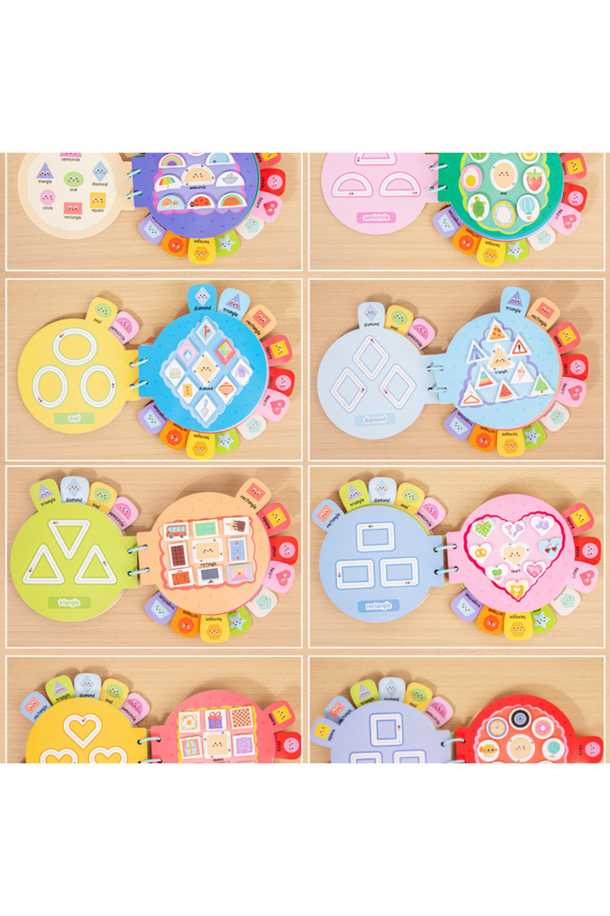 کتاب سرگرم‌کننده جورکردن اشکال – کتاب آموزشی فعالیت‌های قابل استفاده مجدد – اسباب‌بازی آموزشی – مناسب سنین ۳ سال به بالا