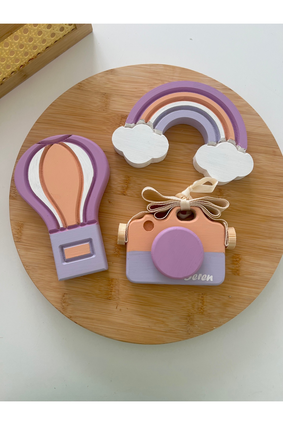 3 lü objeli set bebek hediyelik oda dekorasyon