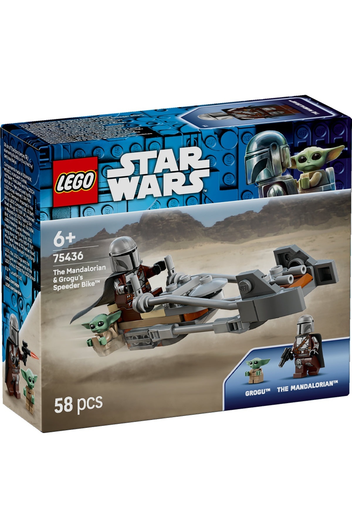 LEGO Star Wars TM Mandalorianul și Motocicleta lui Grogu 75436