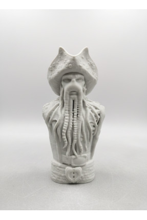 DEMİRHAN3D Davy Jones Mini Figür –PLA Beyaz Koleksiyonluk Dekor (5,3 x 8 x 9,...