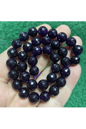 TAŞ UZMANI Faset Küre Ametist Renkli Kuvars Taşı 10 MM