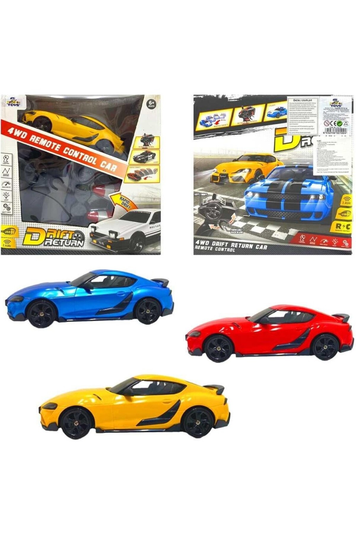 Online Uzaktan Kumandalı Drift Yapan Şarjlı Işıklı 4 Çeker Supra