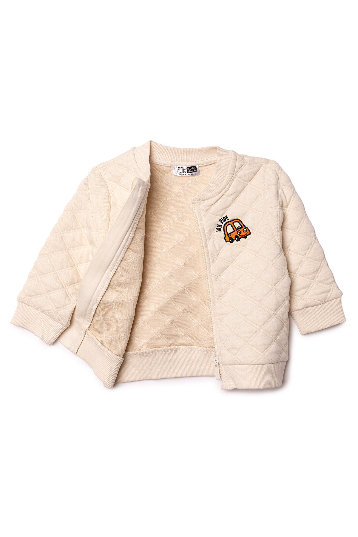 ebebek Hello Baby HelloBaby HelloBaby Erkek Bebek Kapitone Hırka Fermuarlı Little Car Mandarin Collar Uzun Kol fotoğrafı 3 (önizleme)